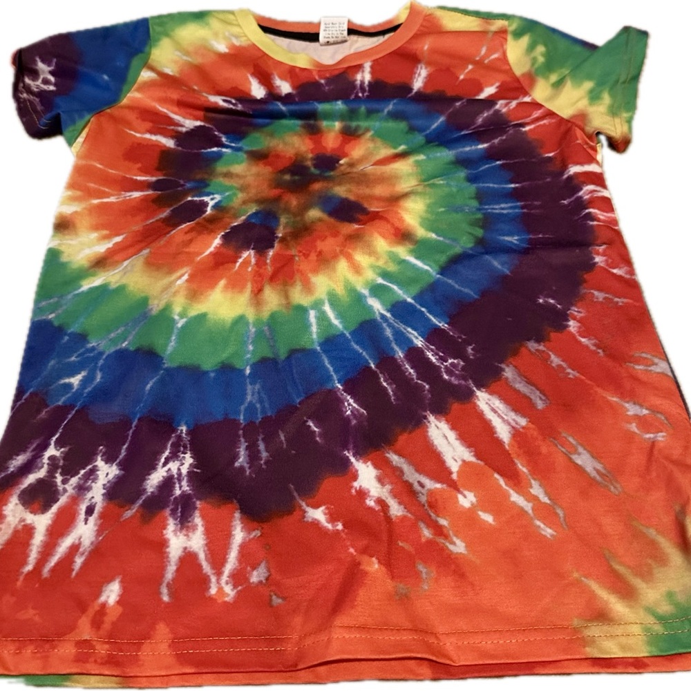 Tie dyed polyester tshirt for kids
